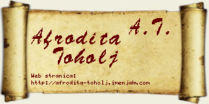 Afrodita Toholj vizit kartica